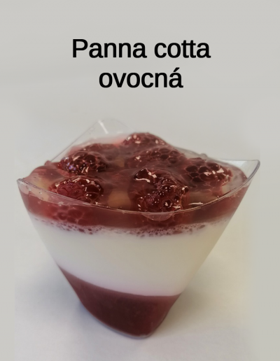 Panna cotta ovocná - Cukrárna Jiřina